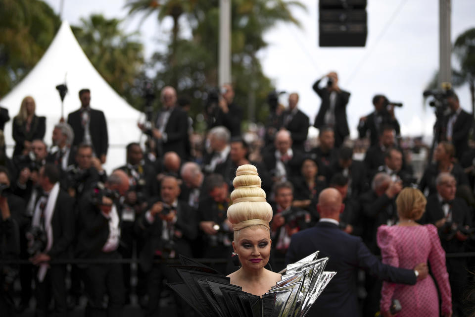 Elena Lenina poses for photographers upon arrival at the premiere of the film 'Furiosa: A Mad Max Saga' at the 77th international film festival, Cannes, southern France, Wednesday, May 15, 2024. (Photo by Daniel Cole/Invision/AP)