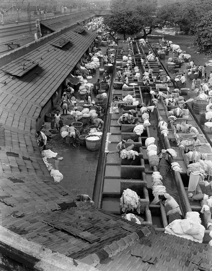 1930s ELEVATED VIEW OF...