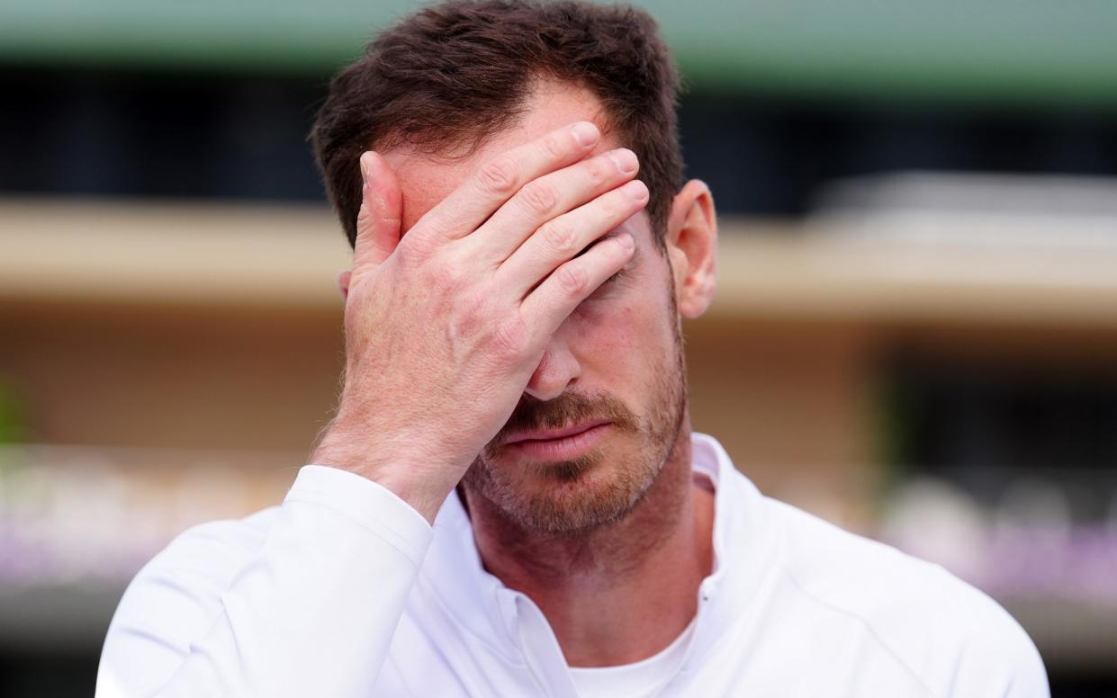 Andy Murray is interviewed at the All England Lawn Tennis and Croquet Club in London ahead of the Wimbledon Championships