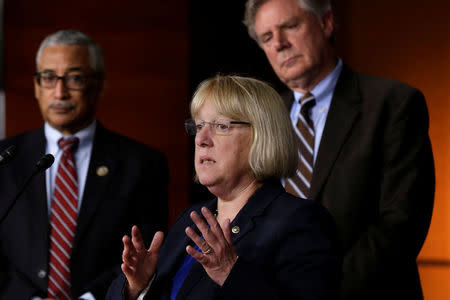 U.S. Senator Patty Murray (D-WA) speaks at a news conference on U.S. President Trump's administration's first 100 days and healthcare, on Capitol Hill in Washington, U.S., April 26, 2017. REUTERS/Yuri Gripas