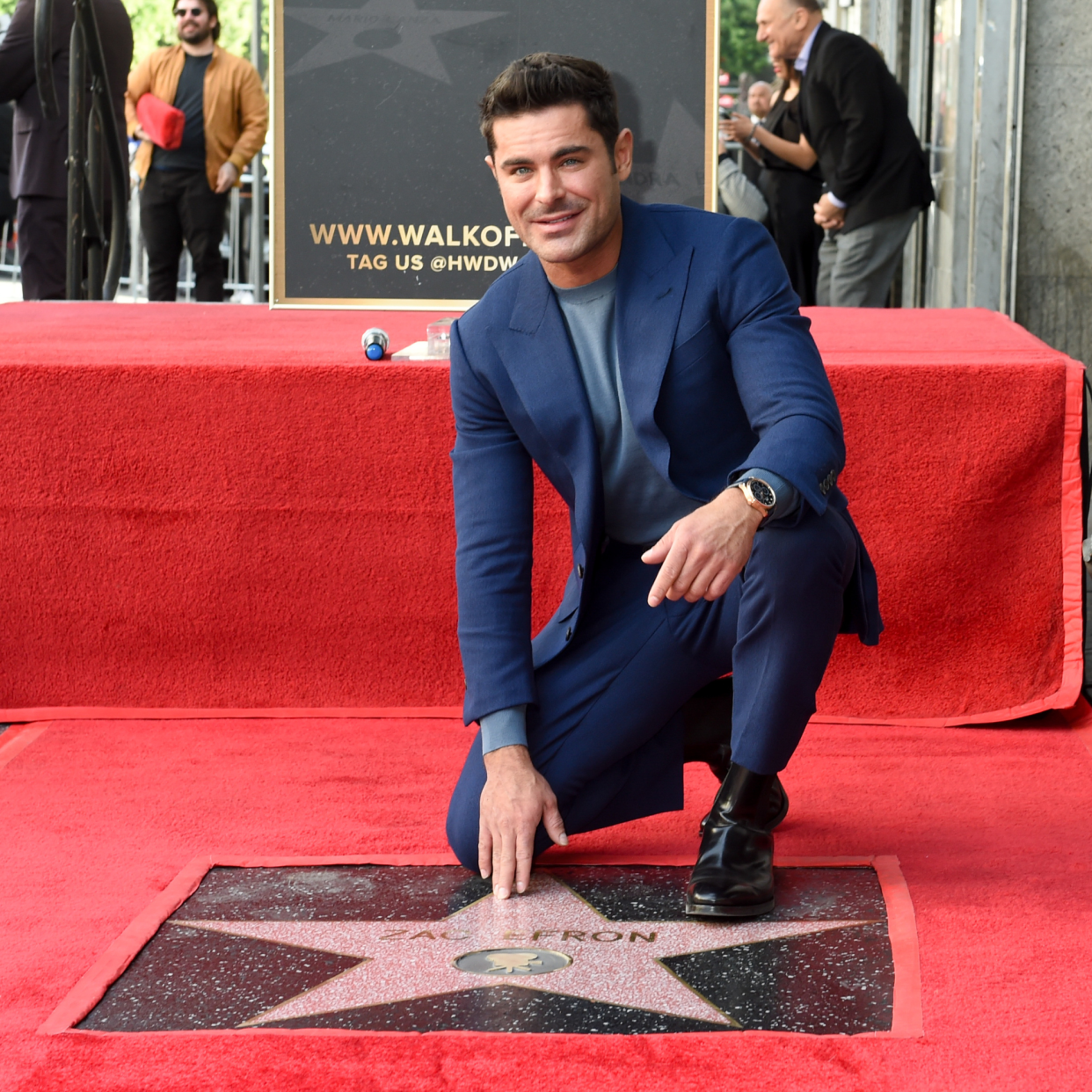  Zac Efron Honored with Star on The Hollywood Walk of Fame. 