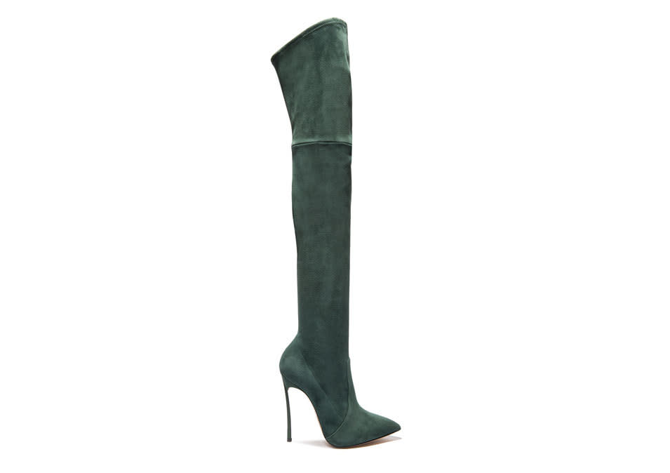 Casadei’s rich green boots were made for superheroes — or, you know, Rihanna.