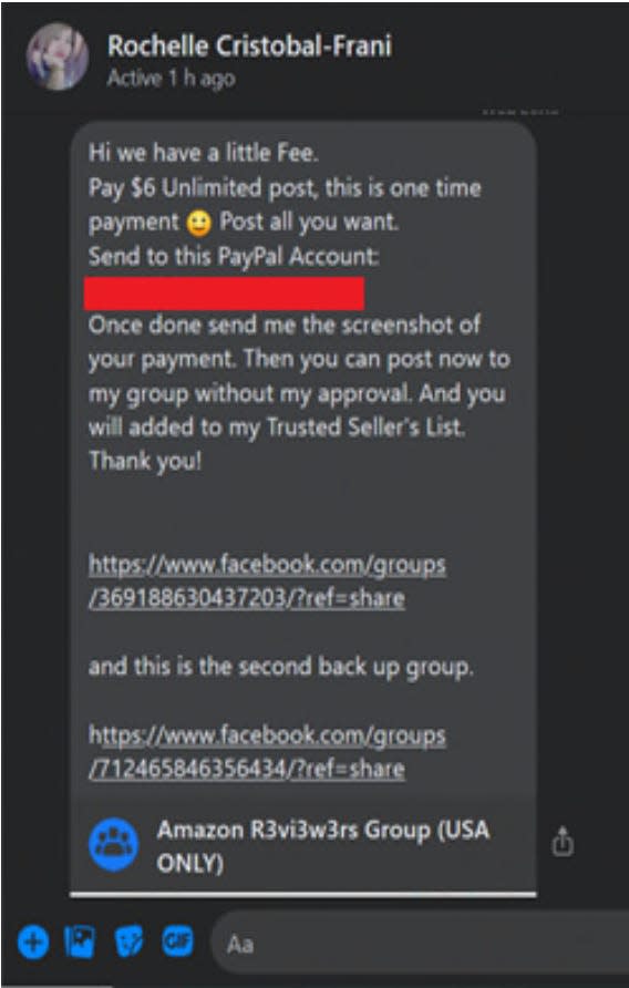 Facebook Group administrator negotiates with Amazon seller, according to lawsuit