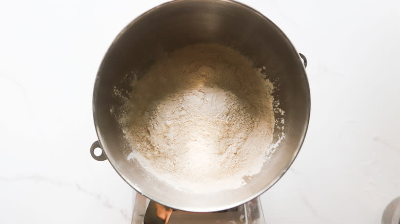 Bowl of white wheat flour