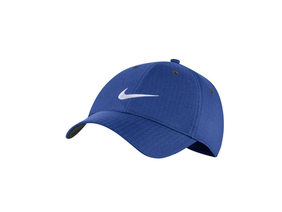 <p>Something to keep the sun out of his eyes when he's hitting that hole-in-one. A flexible, sweat-wicking baseball cap comes in handy beyond the golf course. </p> <p><strong>Buy It: $15; <em><a href="https://dicks-sporting-goods.pxf.io/c/249354/315573/4835?subId1=SL20GolfGiftIdeasForDadThatAreGuaranteedToBeaHoleInOnesimsjGifGal7841367202006I&u=https%3A%2F%2Fwww.dickssportinggoods.com%2Fp%2Fnike-mens-2020-legacy91-tech-golf-hat-19nikml91tchcp20lapa%2F19nikml91tchcp20lapa" rel="sponsored noopener" target="_blank" data-ylk="slk:dickssportinggoods.com;elm:context_link;itc:0;sec:content-canvas" class="link ">dickssportinggoods.com</a></em></strong></p>