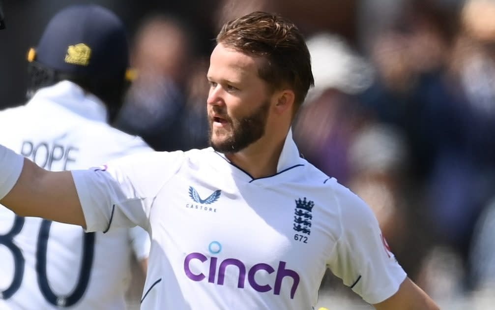 Ben Duckett of England celebrates reaching his century during day two of the Test Match between England and Ireland at Lord's Cricket Ground on June 02, 2023 - Ben Duckett thriving in Bazball era – but Australia will be real test - Getty Images/Gareth Copley