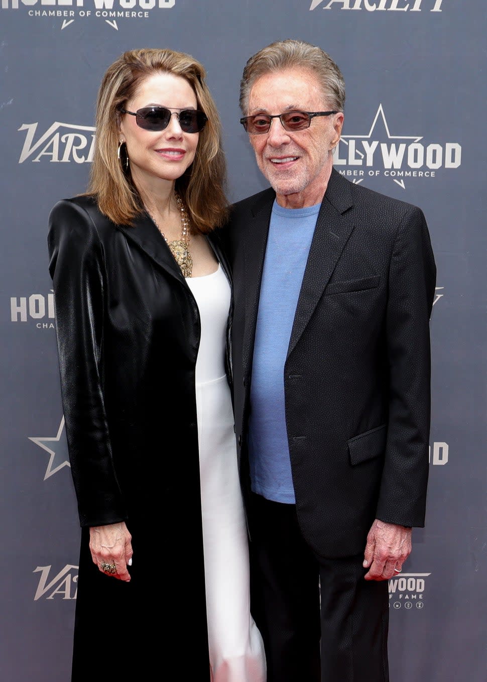 Jackie Jacobs and Frankie Valli at the star ceremony honoring Frankie Valli & The Four Seasons
