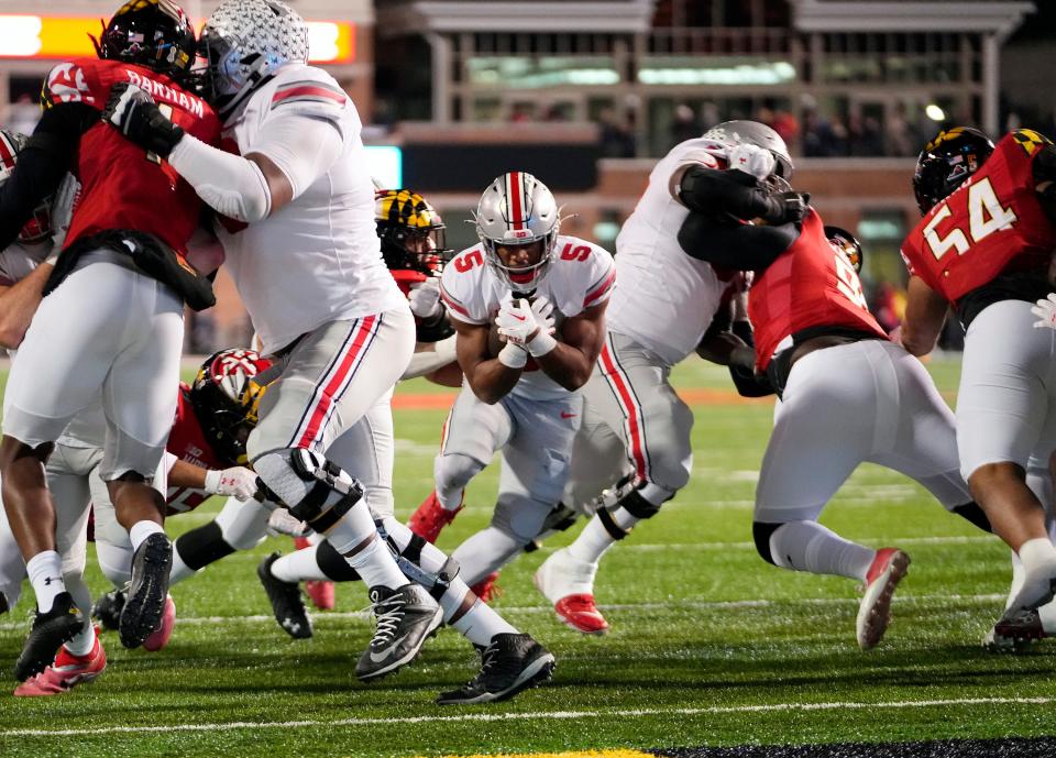 “They needed me to go in, and I felt I was ready," said Ohio State running back Dallan Hayden about replacing the injured TreVeyon Henderson in the second half of a 43-30 win over Maryland.
