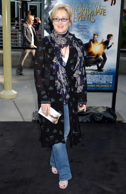 Meryl Streep at the Hollywood premiere of Paramount Pictures' Lemony Snicket's A Series of Unfortunate Events