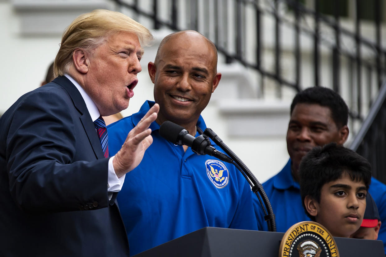 President Donald Trump is a big fan of Mariano Rivera. (Al Drago/Bloomberg)