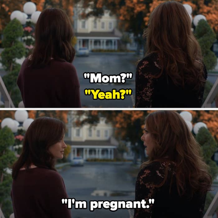 Rory tells her mom she's pregnant on Gilmore Girls