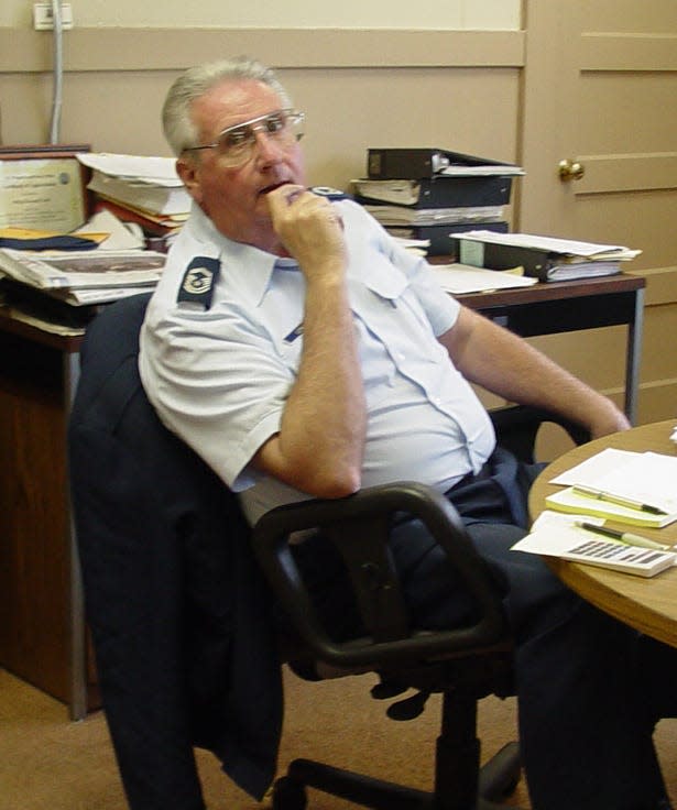 Senior Master Sgt. Ken Lewis at the former U.S. Property & Fiscal Office facility on Camp Street in Providence. There is a USPFO in each state; it receives and accounts for all funds and property of the United States in the possession of the National Guard, and makes sure that federal funds are properly obligated and spent.