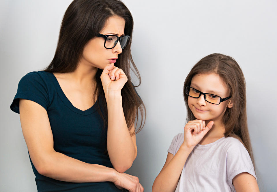 child seeming confused by what their parent is telling them