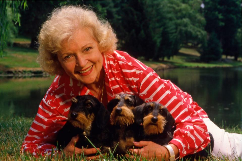 Actress Betty White, a noted animal activist and star on the television series "Golden Girls," is pictured in 1986. She died New Year's Eve at the age of 99.