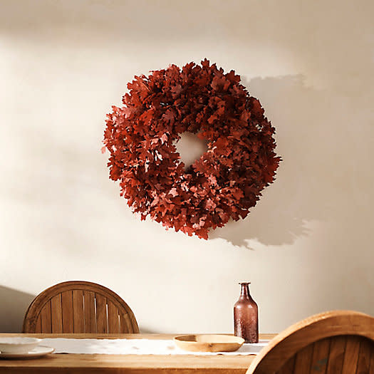 <p><a href="https://go.redirectingat.com?id=74968X1596630&url=https%3A%2F%2Fwww.shopterrain.com%2Fproducts%2Fpreserved-maple-leaf-wreath%3Fvia%3DZ2lkOi8vdXJibi9Xb3JrYXJlYTo6Q2F0YWxvZzo6Q2F0ZWdvcnkvOEU3RkU5QjU&sref=https%3A%2F%2Fwww.veranda.com%2Fhome-decorators%2Fg29225605%2Fbest-christmas-wreaths%2F" rel="nofollow noopener" target="_blank" data-ylk="slk:Shop Now;elm:context_link;itc:0;sec:content-canvas" class="link ">Shop Now</a></p><p>Preserved Maple Leaf Wreath</p><p>shopterrain.com</p><p>$128.00</p><span class="copyright">Terrain</span>