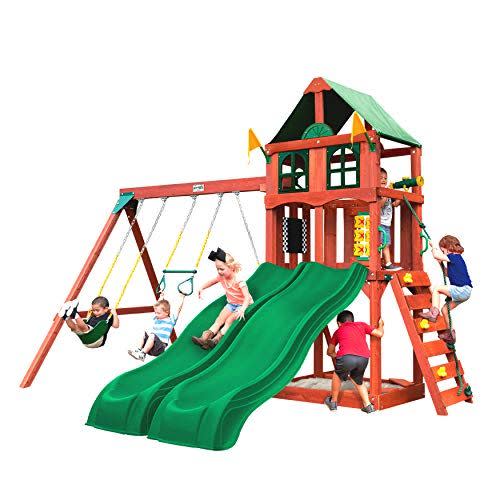 6) Playmaker Deluxe Wooden Swing Set