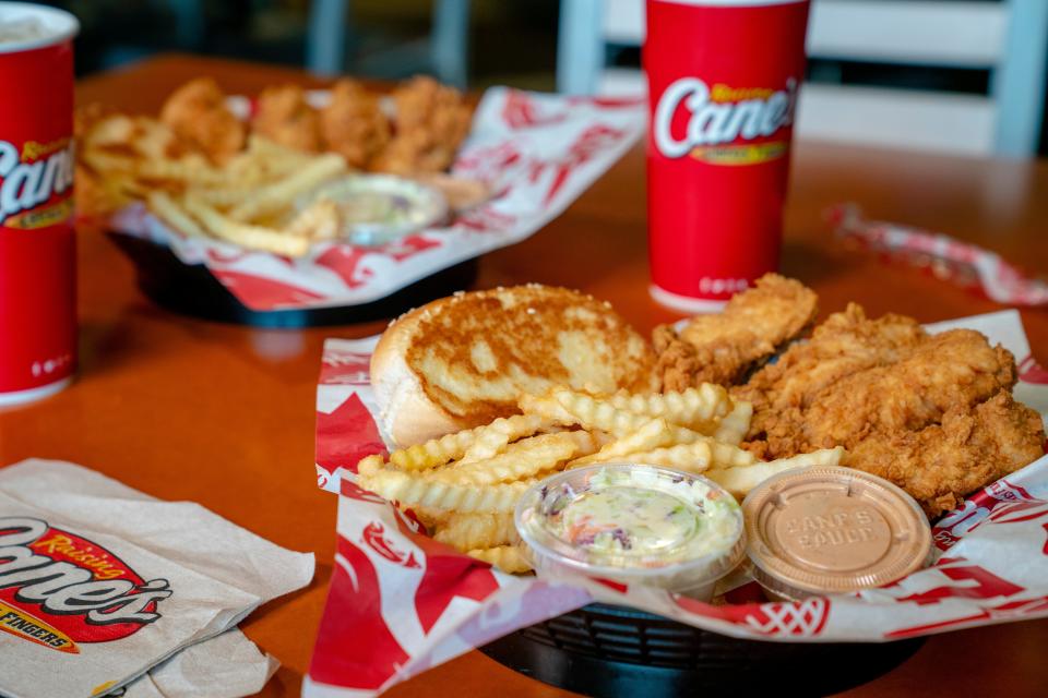 A classic combo at Raising Cane's chicken tender restaurants.