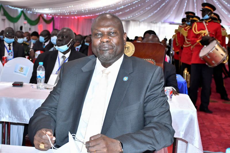 FILE PHOTO: South Sudan's Vice President Riek Machar is seen at the opening session of parliament in Juba