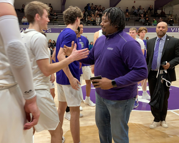 Current Trevecca players congratulate Trevecca's all-time leading scorer David Suddeth on the announcement he is part of the Tennessee Sports Hall of Fame 2022 class.