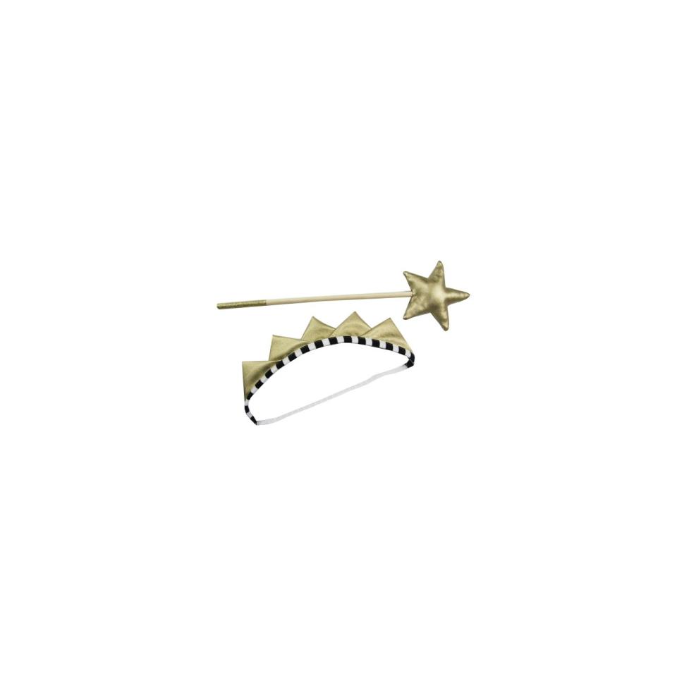 Gold Crown and Wand Set