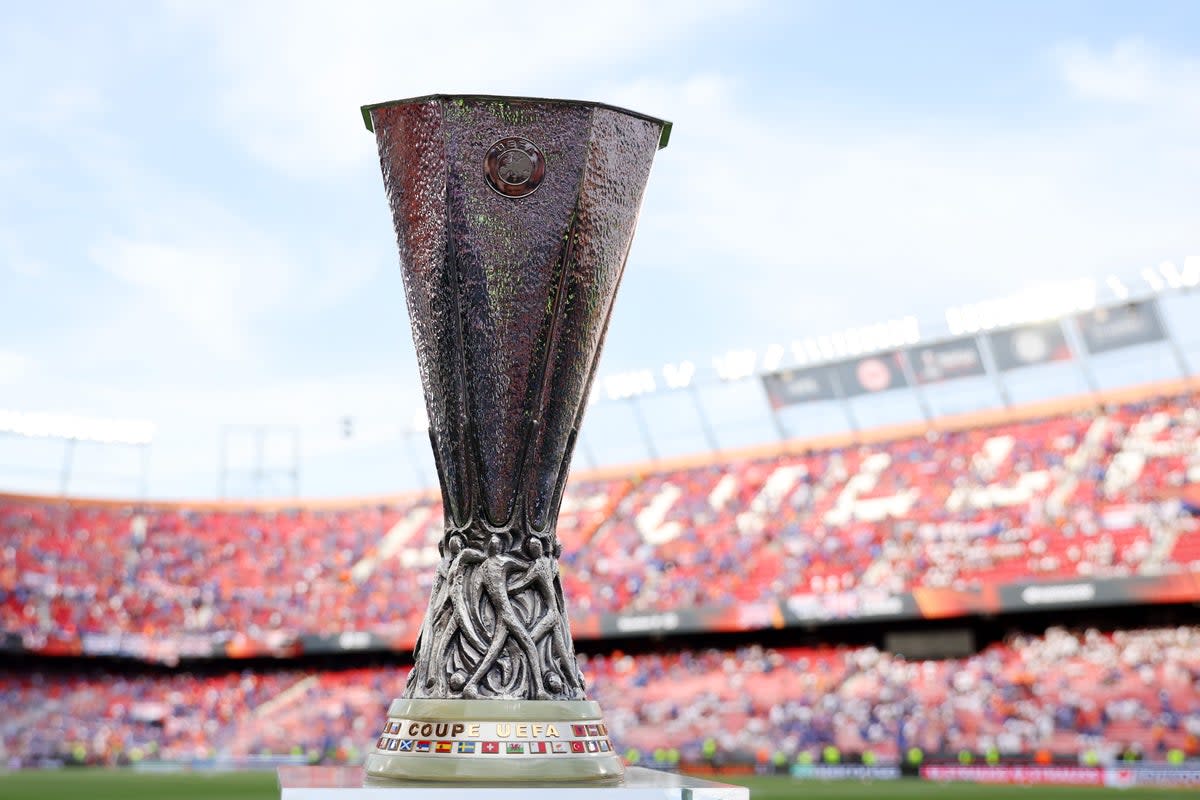 What they are playing for: the Europa League trophy (Getty Images)