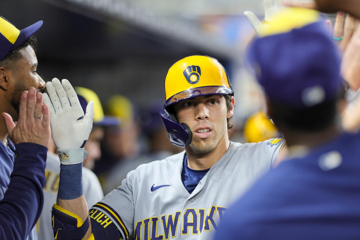 Christian Yelich talks about Freddy Peralta setting the tone in win over  Miami