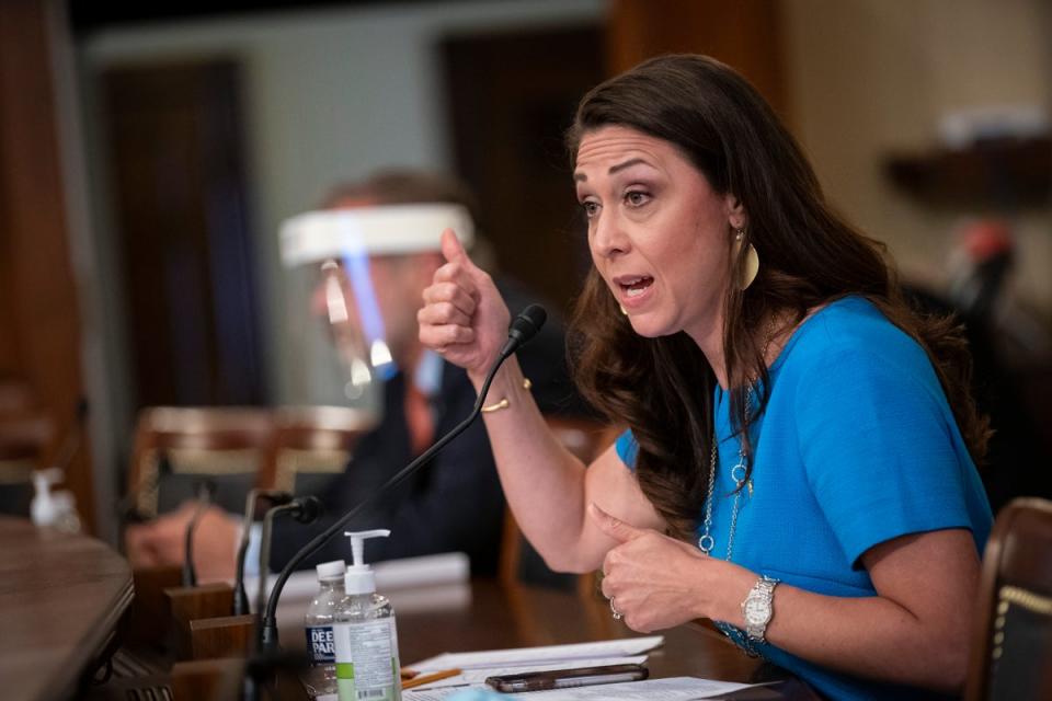 Trump has vowed to oust Representative Jaime Herrera Beutler, and all the Republicans who voted to impeach him (Getty Images)