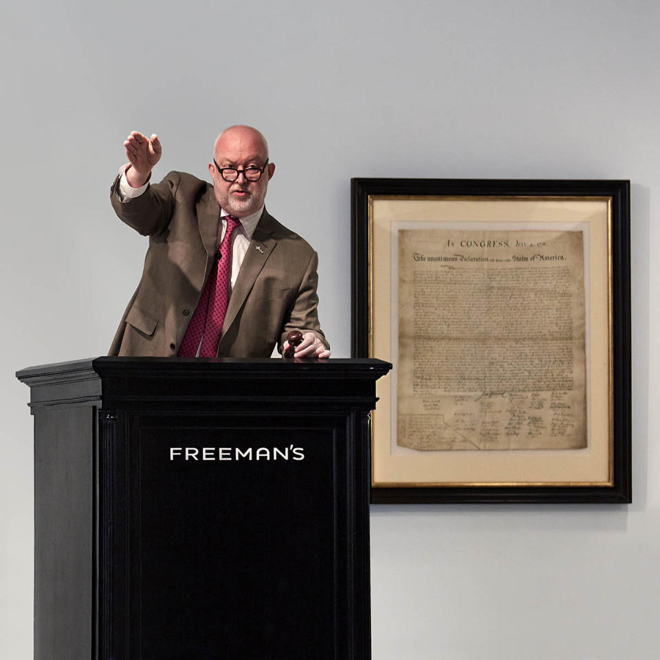 The signer’s copy of America’s 1776 Declaration of Independence.