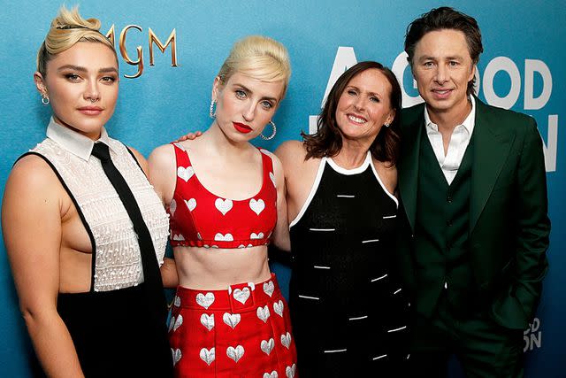 Dominik Bindl/WireImage Florence Pugh, Zoe Lister-Jones, Molly Shannon and Zach Braff