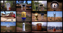 <p>A composite photo shows a variety of unconventional mailboxes — including old washing machines, refrigerators, car engines, beer kegs, and even a microwave — found along roads in rural areas of New South Wales, north of Sydney, Australia. (Photo: David Gray/Reuters) </p>