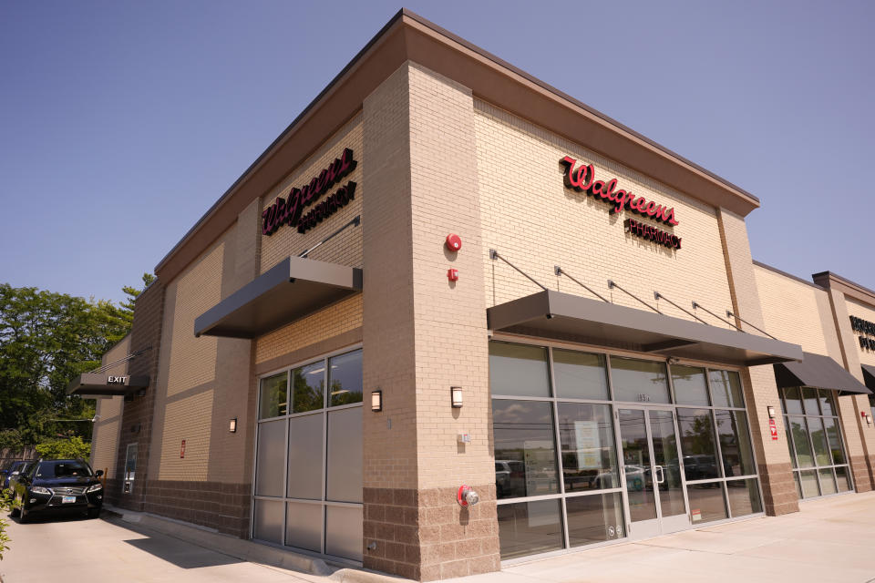 A Walgreens pharmacy store is seen in Deerfield, Ill., Thursday, July 25, 2024. (AP Photo/Nam Y. Huh)