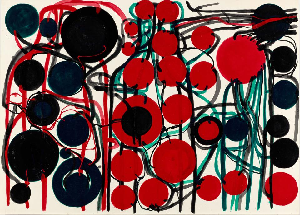 Asuko Tanaka’s 1986 “D1” painting. - Credit: Courtesy of Sotheby's