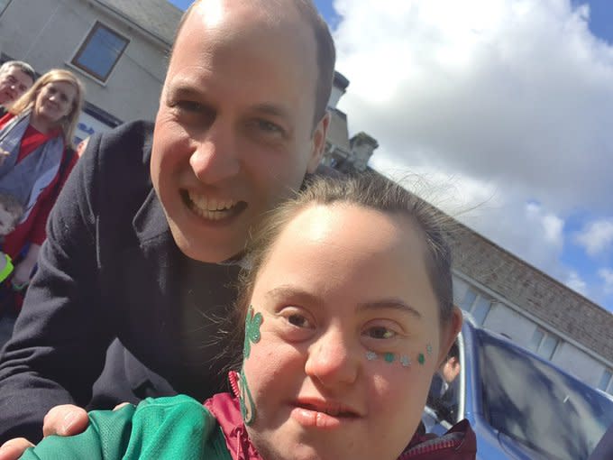 Donna Malone shared a selfie with the Duke of Cambridge. (Twitter/Donna Malone)