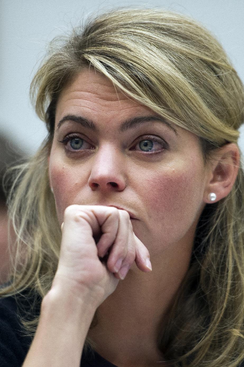 FILE – In this June 2, 2015, file photo, then-acting Federal Railroad Administrator Sarah Feinberg testifies about the May 2015 derailment of an Amtrak train in Philadelphia, as part of a House Transportation and Infrastructure Committee oversight hearing on Capitol Hill in Washington. Feinberg leaves office Friday, Jan. 20, 2017, after a two-year tenure as the nation's chief railroad regulator, championing safety and technology initiatives that remain a work in progress. (AP Photo/Cliff Owen, File)