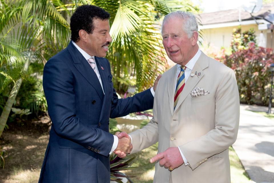 Hello: Prince Charles meets Lionel Richie (PA)