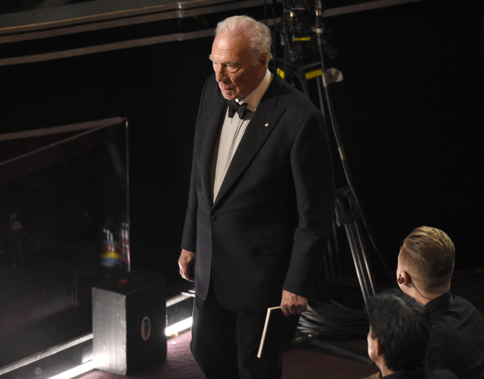 ARCHIVO - Christopher Plummer entre el público en los Oscar el 4 de marzo de 2018 en el Teatro Dolby en Los Angeles. (Foto Chris Pizzello/Invision/AP, archivo)