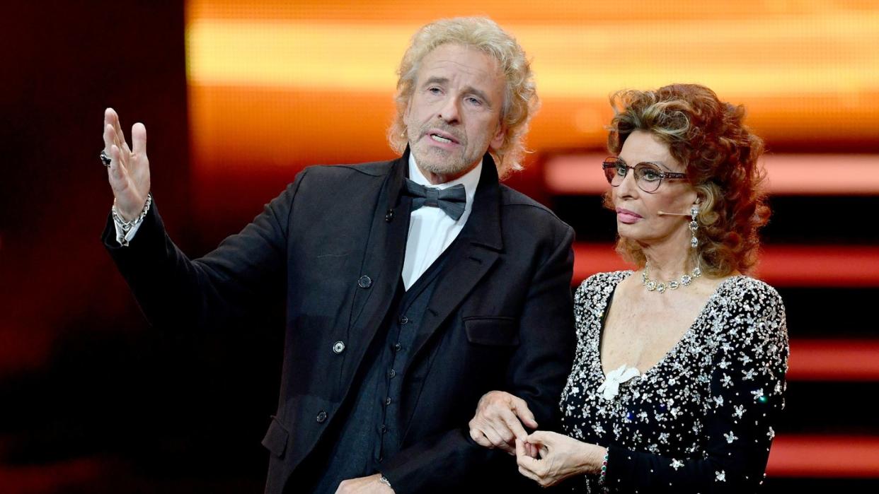 Der gemeinsame Auftritt von Thomas Gottschalk und Sophia Loren war einer der Höhepunkte der Show. Foto: Soeren Stache