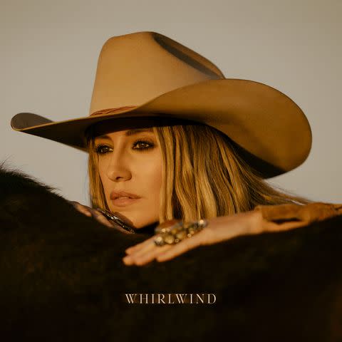 <p>Eric Ryan Anderson</p> Lainey Wilson's album cover for 'Whirlwind'