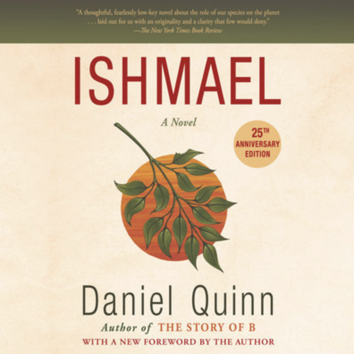 Narrated by: Kirby Heyborne and Morgan FreemanWhat it's about: Ishmael is an important, beloved story that won the ecological-minded Turner Tomorrow Award. We follow a man's intellectual narrative with a gorilla and what he learns about humankind because of it. Start listening here.