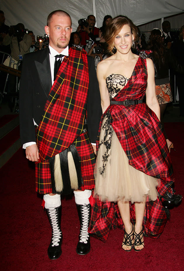 Alexander McQueen and Sarah Jessica Parker.