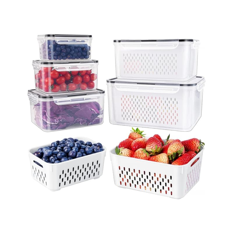 Freshmage Fruit Storage Containers, 5-Piece Set