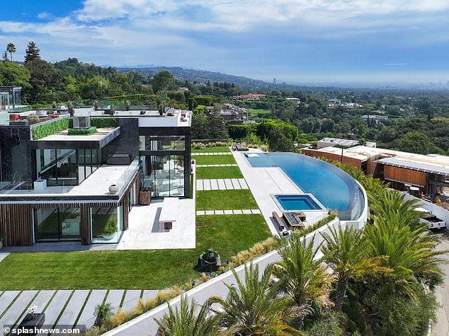 Edwin Castro's latest home features an infinity-edge swimming pool.