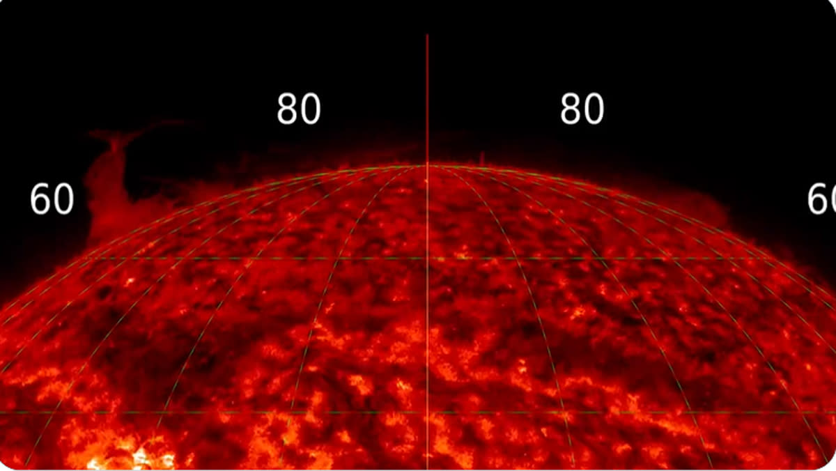  A never before seen solar vortex has been observed circling the sun's north pole. 