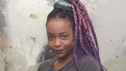 Hair, Hairstyle, Purple, Beauty, Black hair, Forehead, Cornrows, Human, Long hair, Cool, 