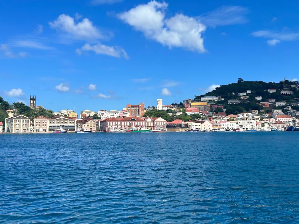 An oceanside city in Grenada.