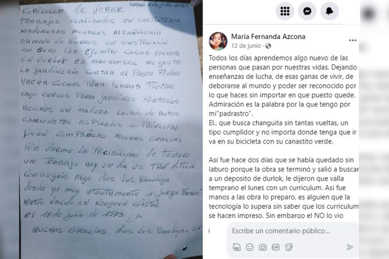 Fernanda Azcona compartió el currículum de su padre y se volvió viral (Foto Facebook María Fernanda Azcona / Instagram @
feer_azconaa)