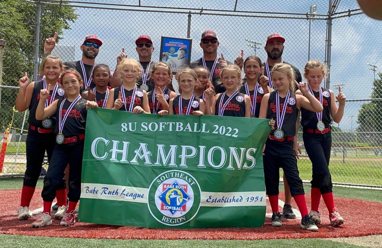 New Bern's 8u girl's softball team are headed to the Babe Ruth World Series in Florida.