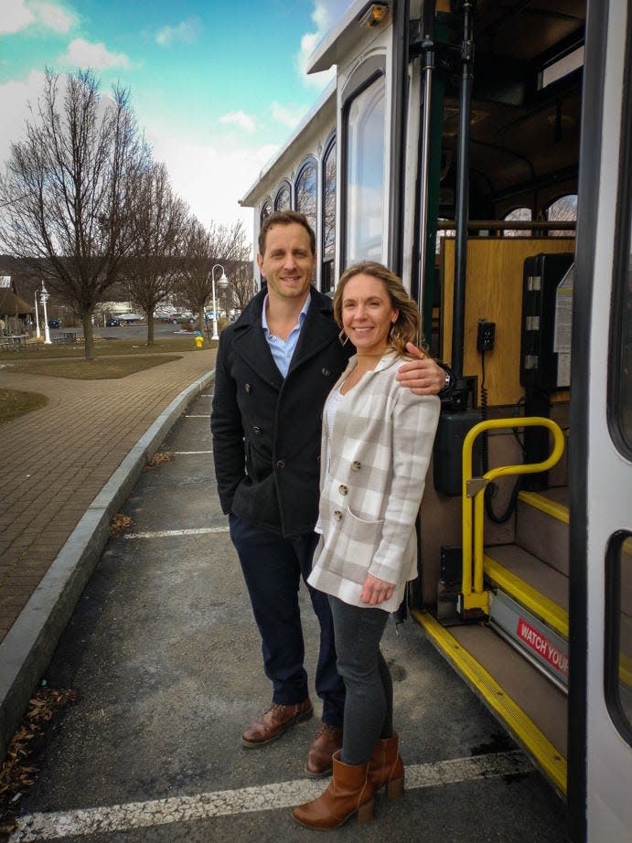 Joe Irwin and Katrina Gonsorick, owners of Lakeside Trolley, are offering a hop-on and hop-off trolley tour service, connecting guests to the top destinations in the Finger Lakes.