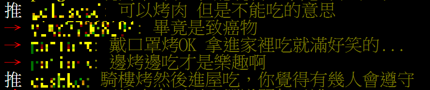 網友大酸，「河濱群聚不可以，騎樓群聚卻OK」。（圖／翻攝自PTT八卦版） 