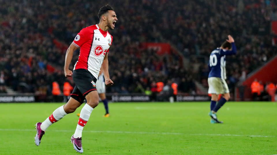 Boufal won the game in some style for the Saints. Pic: Getty